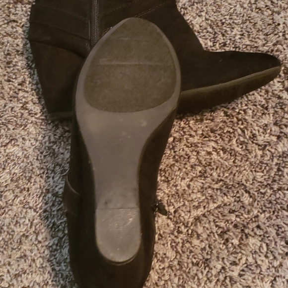 Black Wedge Booties - Picture 2 of 2